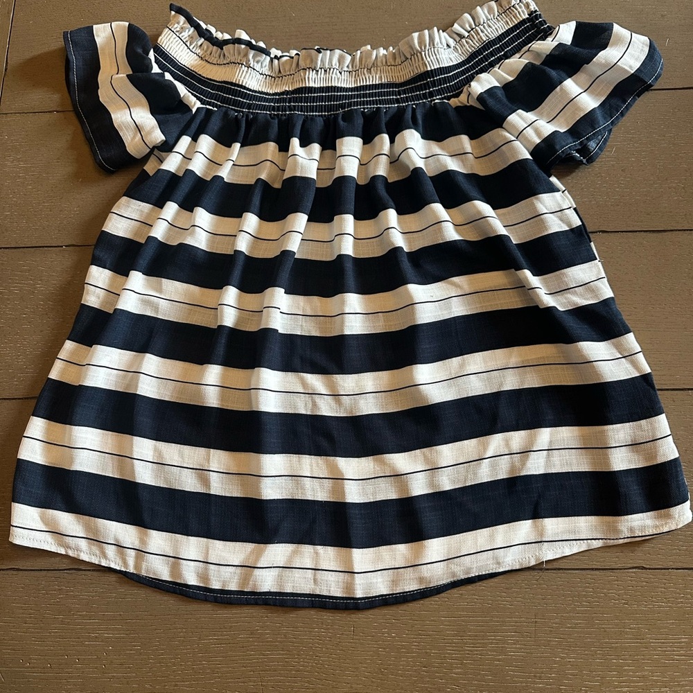 Hailey & Co. Boutique Navy Striped Women’s Top